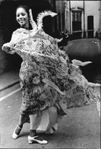 Hazel Ganpatsingh Models Dress Designed By Gina Fratini 1970.