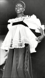 Seventies Fashion Model Wearing Gina Fratini.