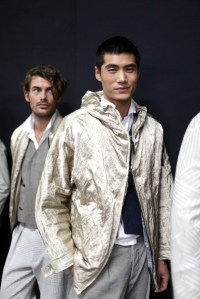Backstage at Giorgio Armani Men's Spring 2018