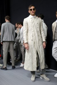 Backstage at Giorgio Armani Men's Spring 2018