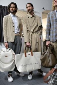 Backstage at Giorgio Armani Men's Spring 2018