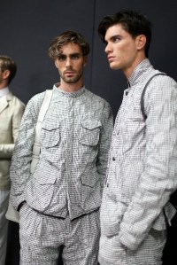Backstage at Giorgio Armani Men's Spring 2018