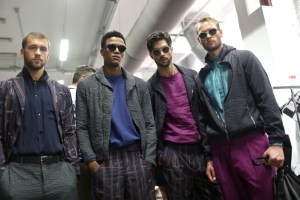Backstage at Giorgio Armani Men's Spring 2018