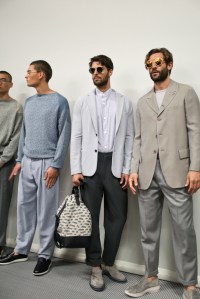Backstage at Giorgio Armani Men's Spring 2018