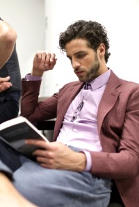 Backstage at Giorgio Armani Men's Spring 2018