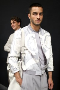 Backstage at Giorgio Armani Men's Spring 2018