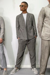 Backstage at Giorgio Armani Men's Spring 2018