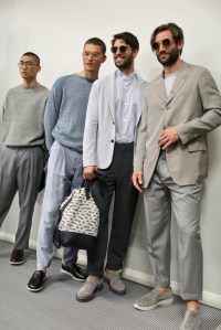 Backstage at Giorgio Armani Men's Spring 2018