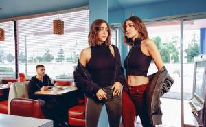 From the 7 For All Mankind pre-fall campaign featuring Sama and Haya Khadra
