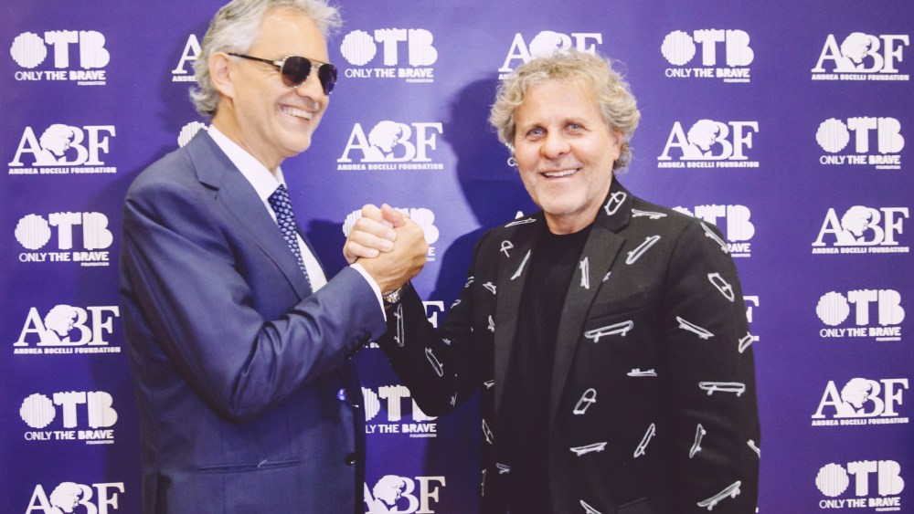 Andrea Bocelli and Renzo Rosso.
