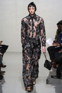A model on the runway at JW Anderson's spring 2013 menswear show.