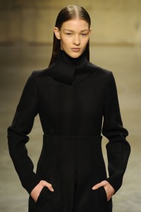 A model on the runway at J.W. Anderson's fall 2013 show in Topshop Show Space at The Tanks at Tate Modern.