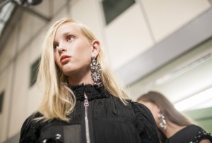 Backstage at J.W.Anderson spring 2017 show