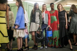 Backstage at J.W.Anderson spring 2017 show