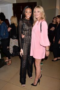 Winnie Harlow and Kate Moss (in Ermanno Scervino)