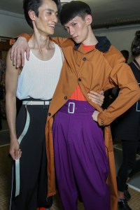 Backstage at Kenzo Men's Spring 2018