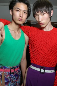 Backstage at Kenzo Men's Spring 2018