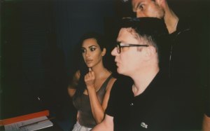 Behind the scenes of the KKW Beauty campaign shoot.