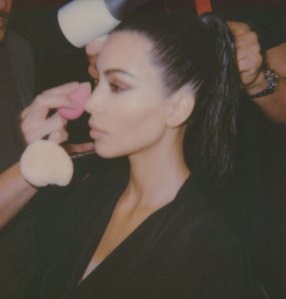 Behind the scenes of the KKW Beauty campaign shoot.