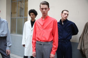 Backstage at Lemaire Men's Spring 2018