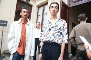 Backstage at Lemaire Men's Spring 2018