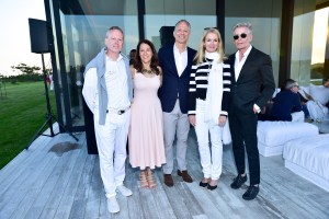 David Ludwigson, Karen Pearl, ?, Blaine Trump, Calvin Klein==The 17th Annual Midsummer Night Drinks Benefiting God's Love We Deliver==Private Residence, Southampton NY==June 10, 2017==©Patrick McMullan==Photo - Sean Zanni/PMC====