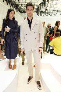 Johannes Huebl at Salvatore Ferragamo