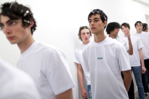 Backstage at MSGM Men's Spring 2018