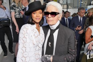 Rihanna and Karl Lagerfeld