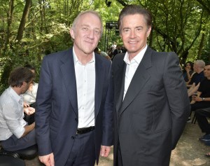 Francois-Henri Pinault and Kyle Maclachlan  front row at Balenciaga