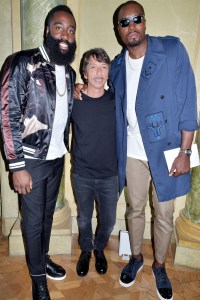 James Harden, Pierpaolo Piccioli and Serge Ibaka front row at Valentino