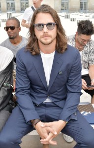 Ben Robson front row at Louis Vuitton