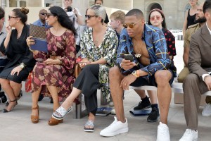 Lily Allen and Russell Westbrook front row at Louis Vuitton
