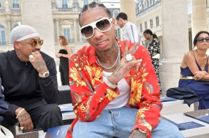 Tyga front row at Louis Vuitton