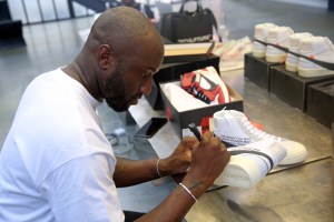 Virgil Abloh signing Nike trainers