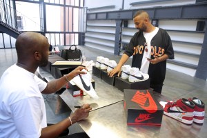 Virgil Abloh signing Nike trainers