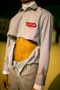 Backstage at Off-White Men's Spring 2018 show