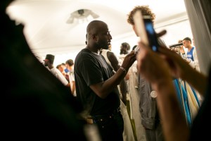 Backstage at Off-White Men's Spring 2018 show