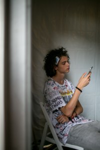 Backstage at J.W. Anderson Men's Spring 2018 show