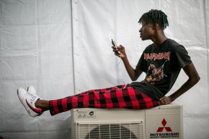 Backstage at J.W. Anderson Men's Spring 2018 show