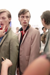 Backstage at Prada Men's Spring 2018