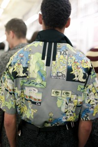 Backstage at Prada Men's Spring 2018