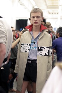 Backstage at Prada Men's Spring 2018