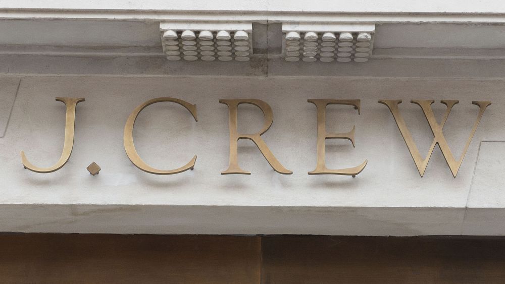 Store logo signOpening of J Crew Store in Regent Street, London, Britain - 08 Nov 2013