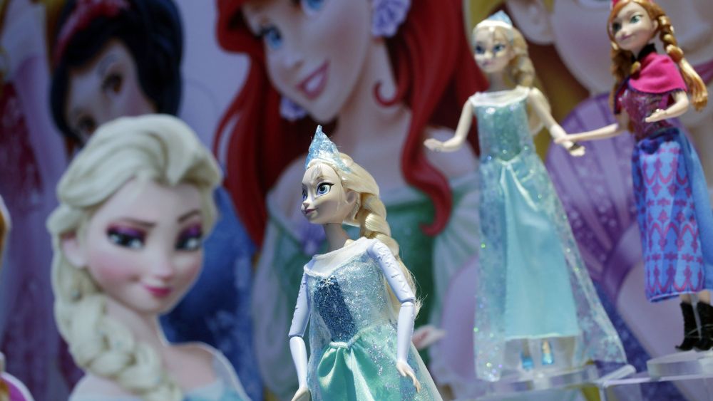 Disney Frozen Feature Fashion Dolls are displayed at the Mattel booth, at the American International Toy Fair in New YorkToy Fair Mattel, New York, USA