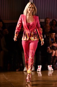 Model on the catwalkMOSCHINO Spring Summer 2018 Menswear and Women's Resort Collection, Runway, Los Angeles, USA - 08 Jun 2017