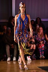 Model on the catwalkMOSCHINO Spring Summer 2018 Menswear and Women's Resort Collection, Runway, Los Angeles, USA - 08 Jun 2017