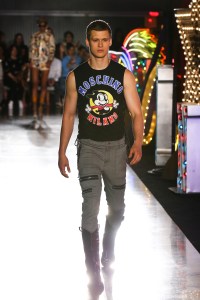 Model on the catwalkMOSCHINO Spring Summer 2018 Menswear and Women's Resort Collection, Runway, Los Angeles, USA - 08 Jun 2017