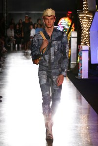 Model on the catwalkMOSCHINO Spring Summer 2018 Menswear and Women's Resort Collection, Runway, Los Angeles, USA - 08 Jun 2017