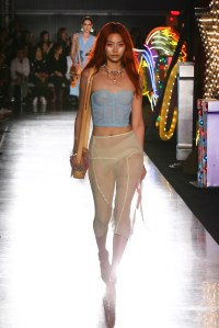 Model on the catwalkMOSCHINO Spring Summer 2018 Menswear and Women's Resort Collection, Runway, Los Angeles, USA - 08 Jun 2017